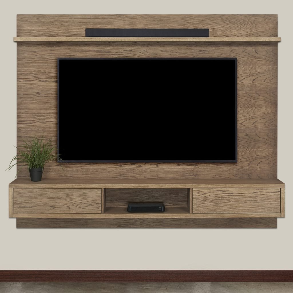Wedge - Floating Television Stand - Mahogany