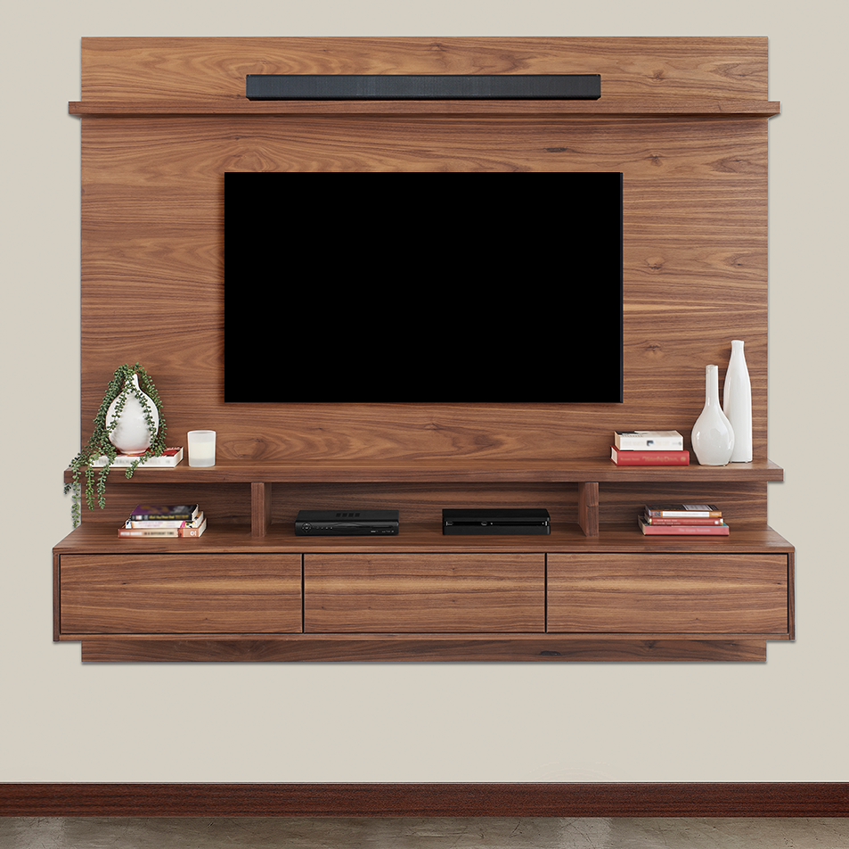 Clifton 200 - Floating TV Stand - American Walnut