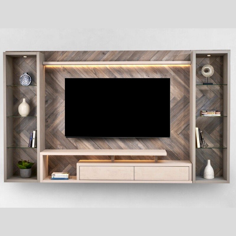 Plettenberg - 3Pce TV Stand - Cotton Stucco