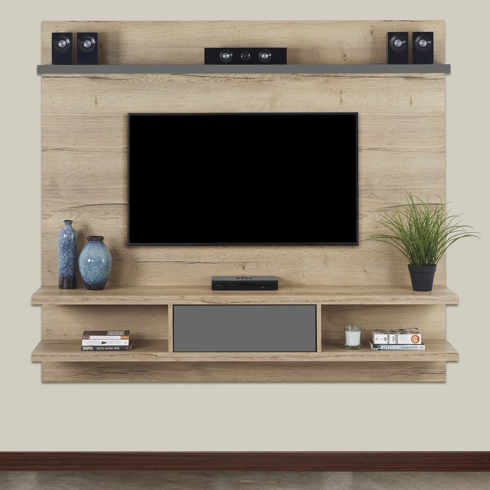 Strand - TV Stand with Shelves - Niemann Halifax Oak
