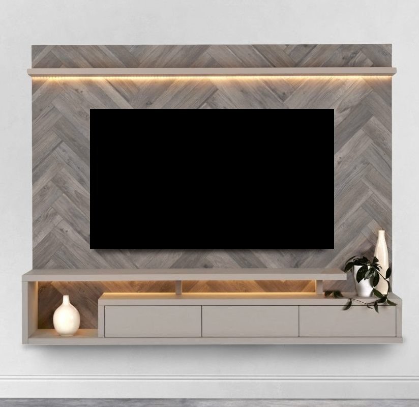Plettenberg - TV Stand - Beech & Cotton Stucco