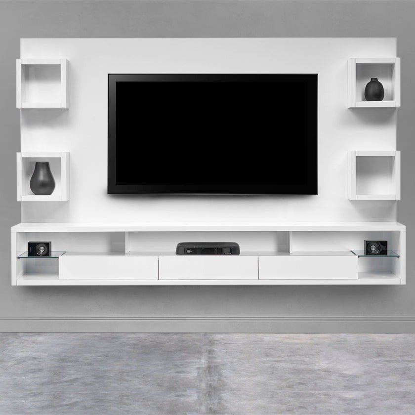 Margate - White TV Stand - High Gloss